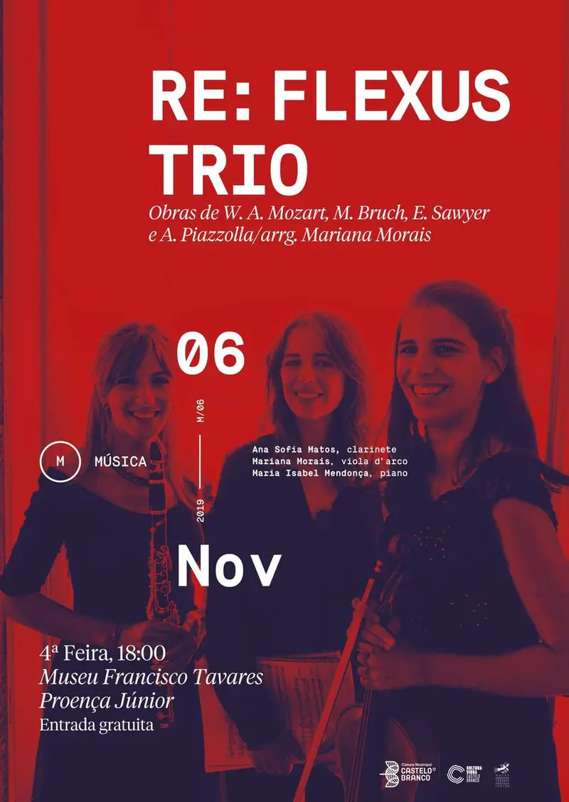Cartaz do concerto no Museu Francisco Tavares Proença Júnior, Castelo Branco, 6 de novembro de 2019