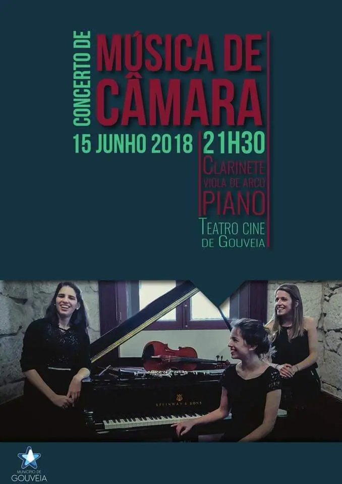 Cartaz do concerto de música de câmara no Teatro-Cine de Gouveia, 15 de junho de 2018